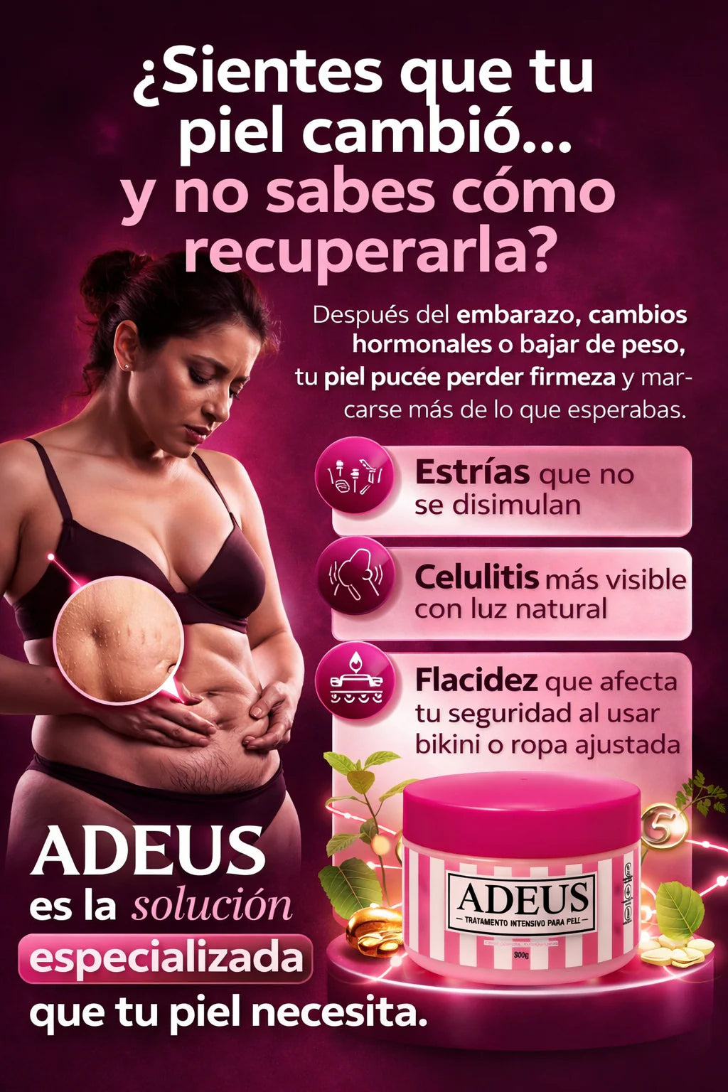 ADEUS | Tratamiento Intensivo Contra Celulitis, Estrías y Flacidez