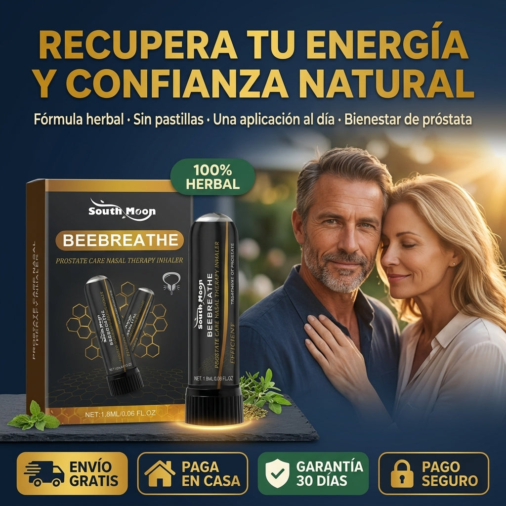 BeeBreathe Inhalador Nasal Próstata | Energía, Control y Bienestar Natural para Hombres