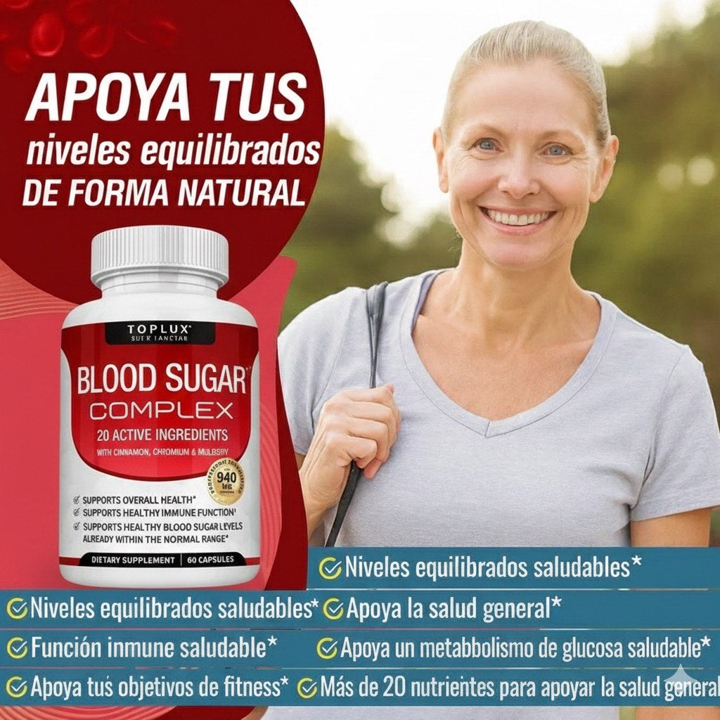 BLOOD SUGAR- REGULA TUS NIVELES DE AZÚCAR Y MEJORA TU ENERGÍA