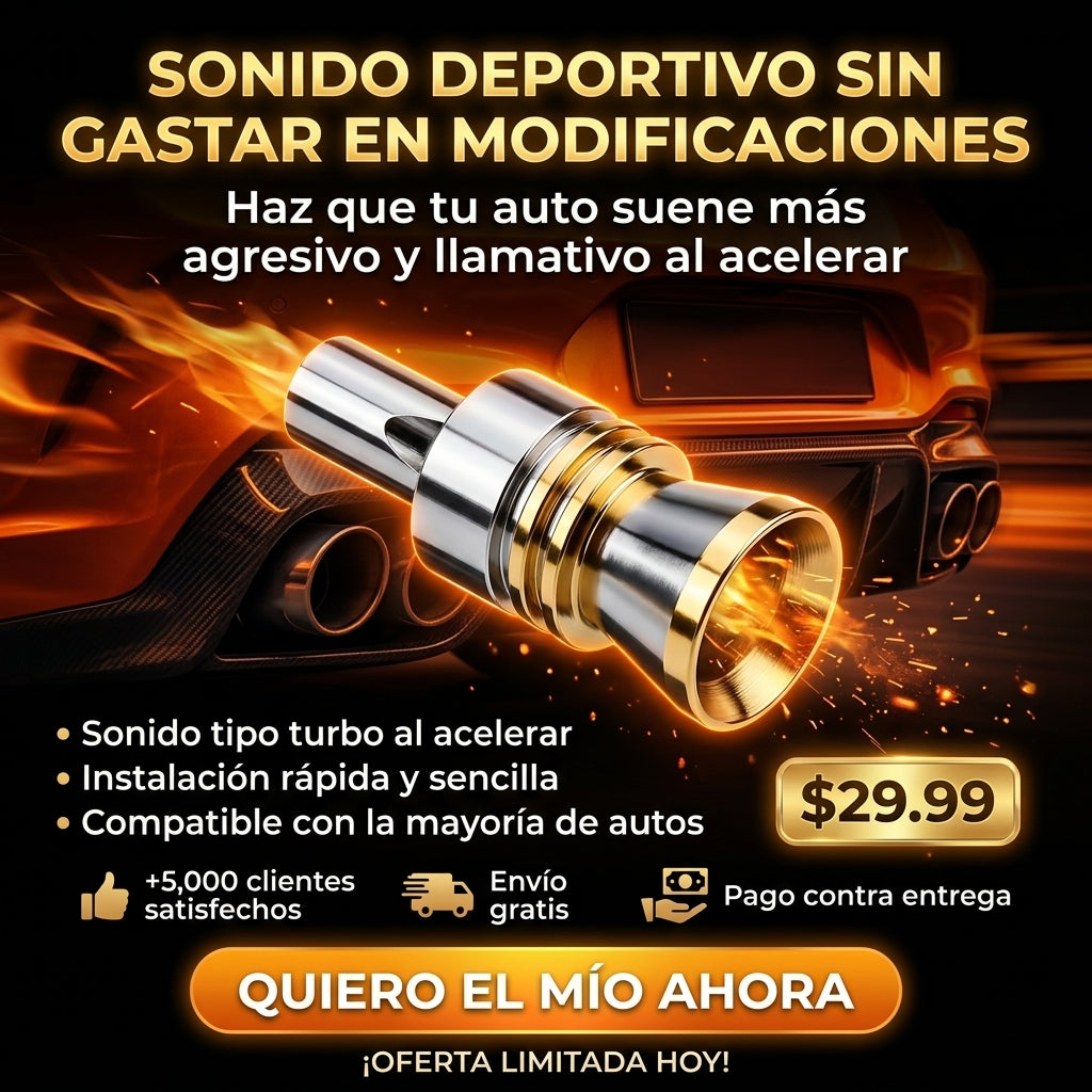 Silbato Turbo para Auto: Sonido Deportivo al Instante sin Modificaciones ni Altos Costos