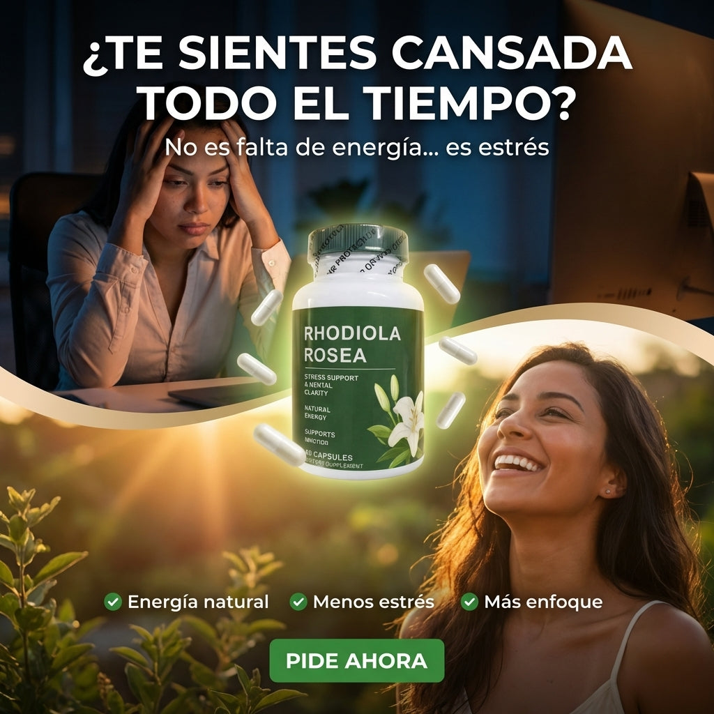Rhodiola Rosea para estrés y fatiga – Energía natural, enfoque mental y bienestar diario