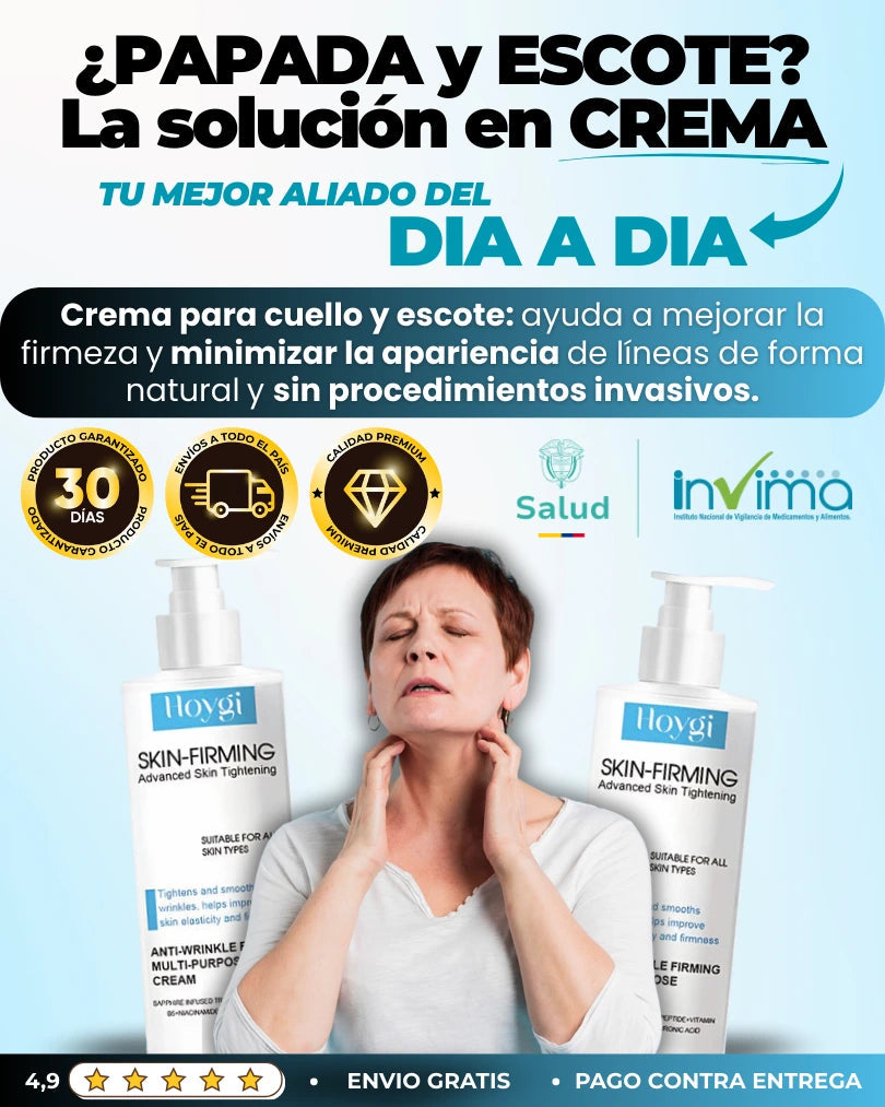 🧴 Hoygi™ Crema Reafirmante | Rutina Diaria para una Piel Más Firme