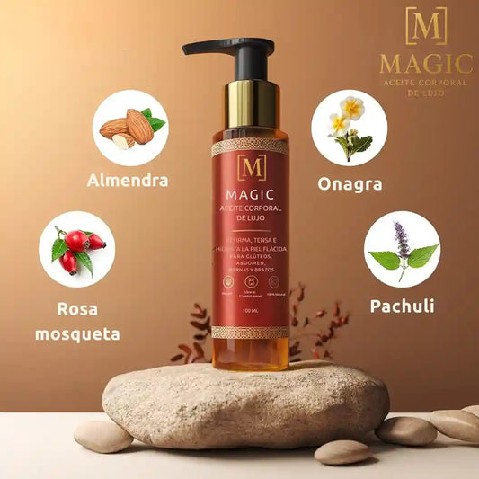 Aceite Corporal Magic™ - 100 ml: Rellena, Tensa, Reafirma e Hidrata tu Piel