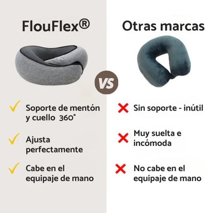 FlopFlex Almohada de Viaje Memory Foam - Calidad Premium