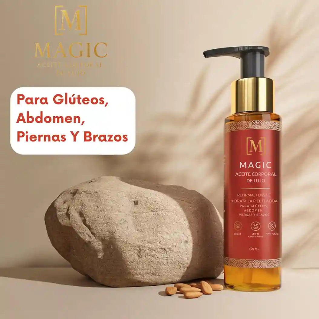 Aceite Corporal Magic™ - 100 ml: Rellena, Tensa, Reafirma e Hidrata tu Piel