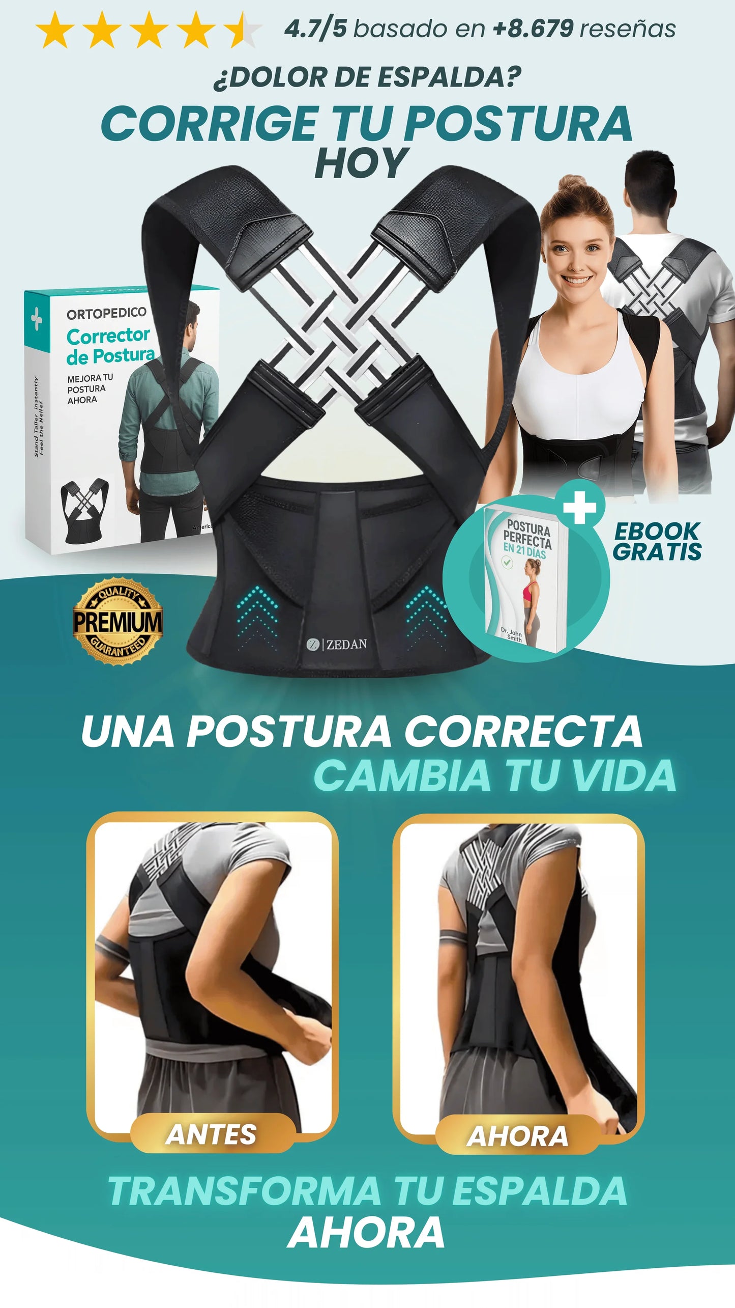 Corrector de postura | Corrige tu postura el instante y elimina la joroba