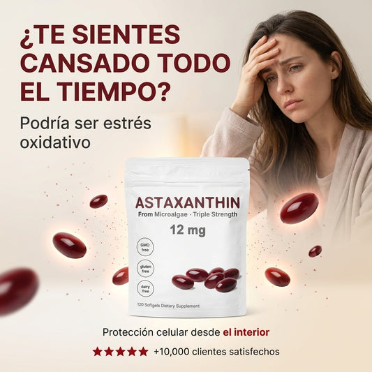Astaxanthin 12 mg – Antioxidante potente para piel, energía y bienestar desde el interior