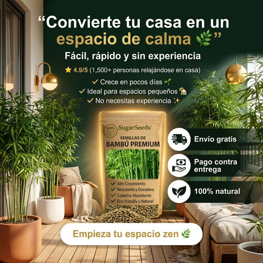 Crea tu Oasis Zen: Semillas de Bambú Premium de Crecimiento Rápido para un Hogar Relajante