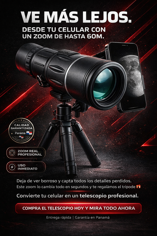 Telescopio para celular | Alcance de 60m de distancia 🌖