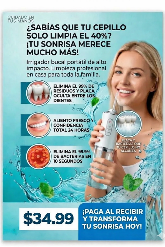 Irrigador Bucal Portátil - Limpieza y Salud 💧