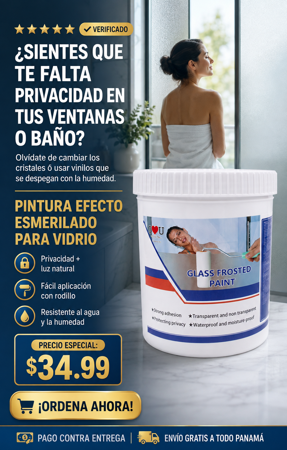 Pintura Efecto Esmerilado Para Vidrio