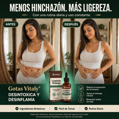 Gotas Vitaly®: Adiós a la hinchazón, activa tu circulación