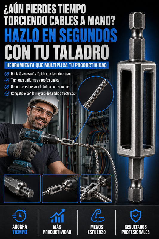 Deja de Torcer Cables a Mano | Herramienta para Taladro