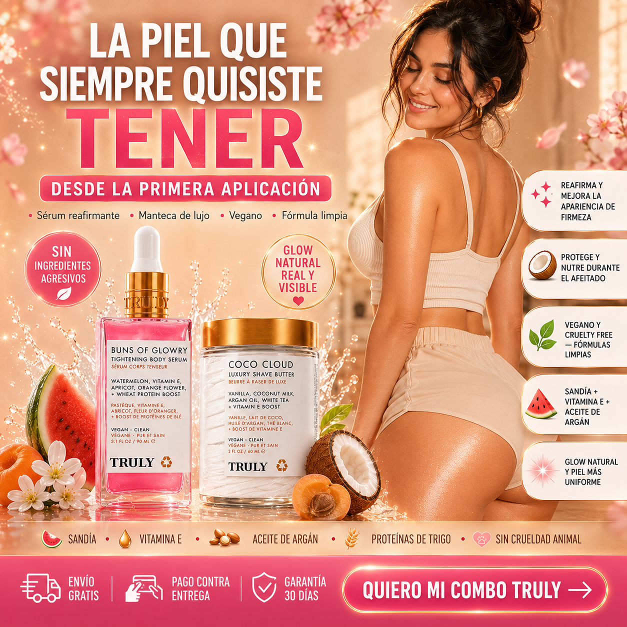 Combo Truly Buns + Coco Cloud | Reafirma, Suaviza y Brilla — Rutina Corporal Completa