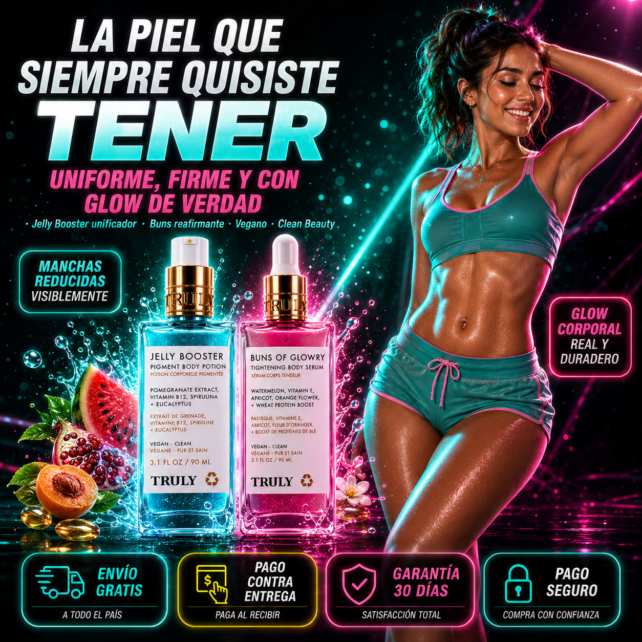 Combo Truly Jelly Booster + Buns Of Glowry | Reafirma, Unifica e Ilumina la Piel del Cuerpo ✨