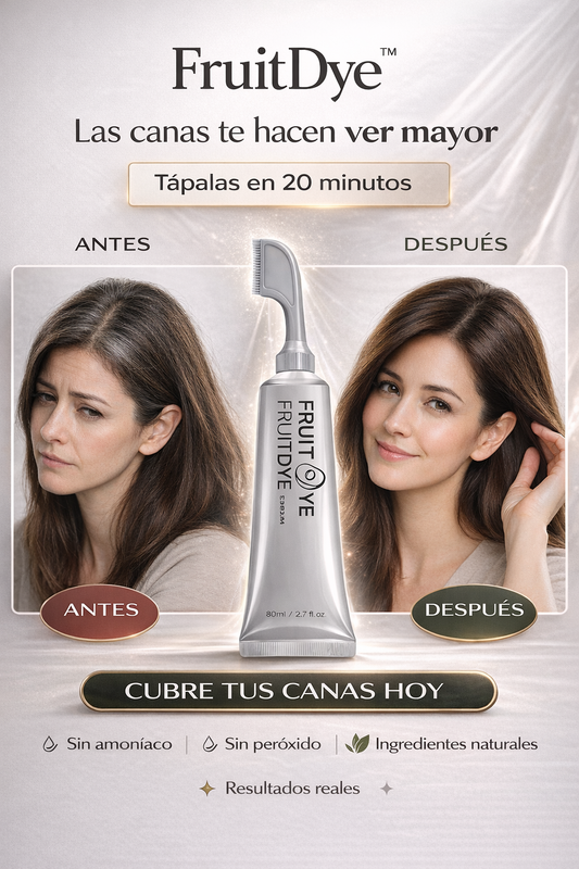 FruitDye™ – Cubre Canas en 20 Minutos SIN DAÑAR Tu Cabello