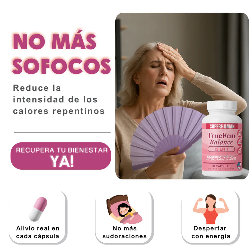 TrueFem – Cápsulas de Equilibrio Hormonal y Bienestar Femenino (60 Cápsulas)