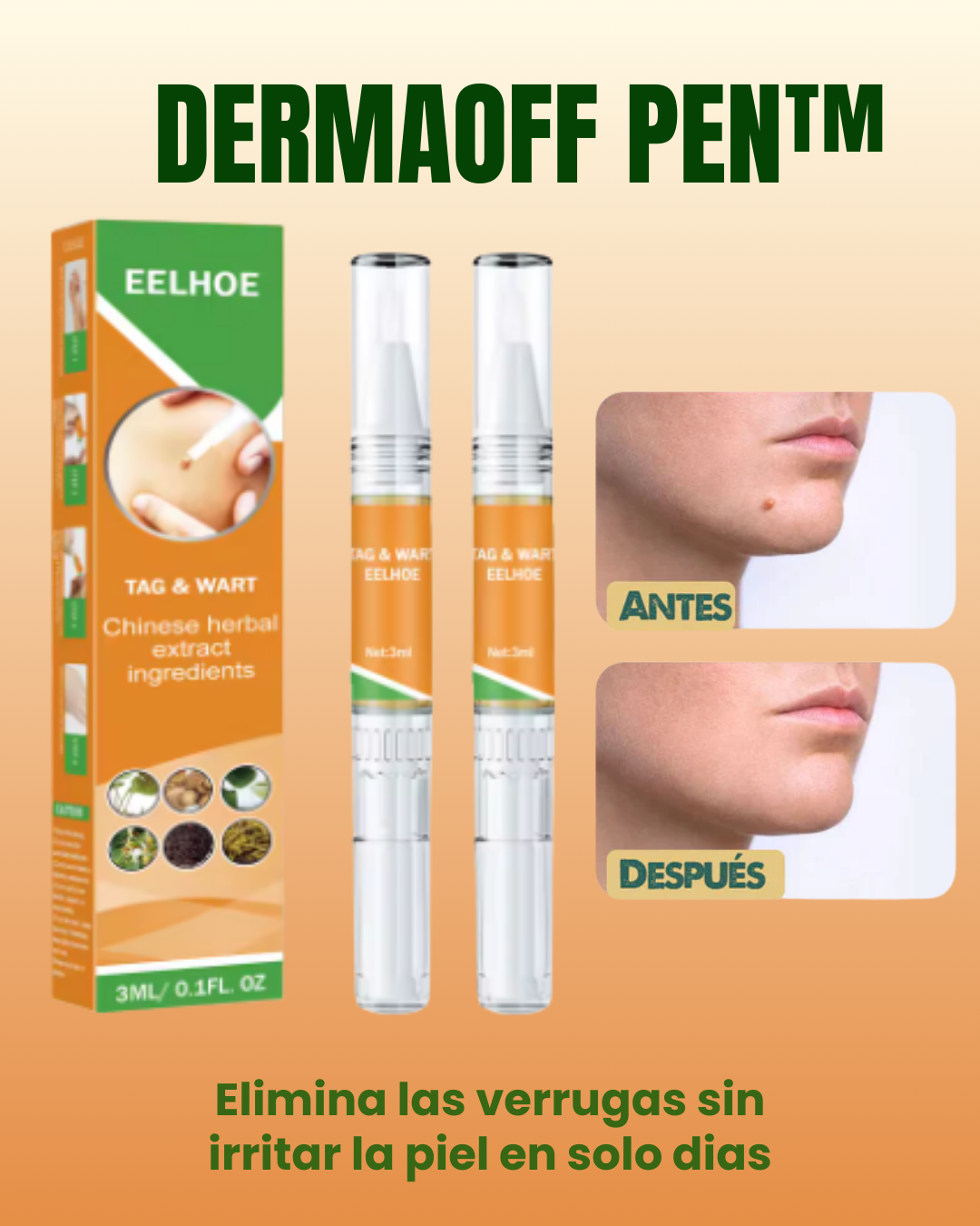 DermaOff Pen™ Lapiz de Eliminación Natural de verrugas y lunares