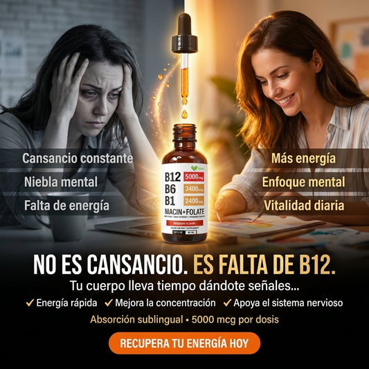 Vitamina B12 Líquida Sublingual – Más energía, enfoque y rápida absorción sin pastillas