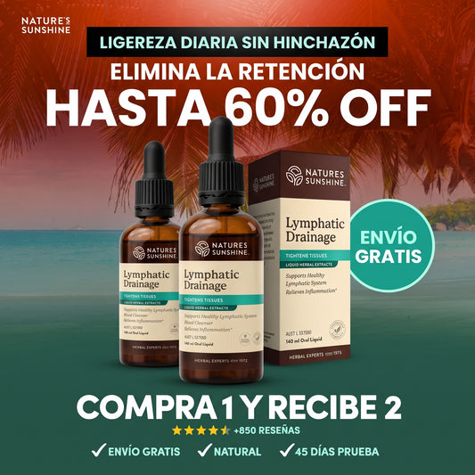 🌿 ¡LLEVA 2 FRASCOS DE DRENAJE LINFÁTICO 2x1!