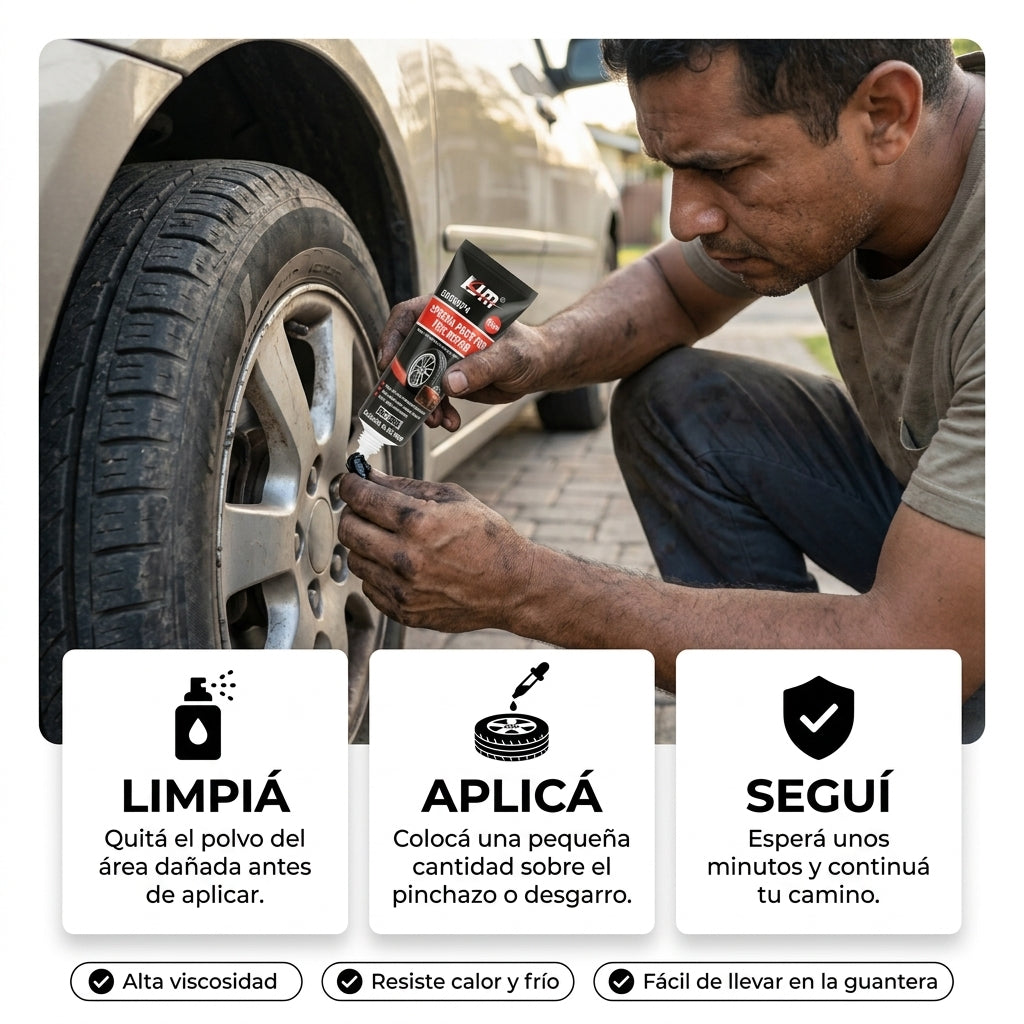 ¡No compres una llanta nueva! Repárala con KJM 🚗