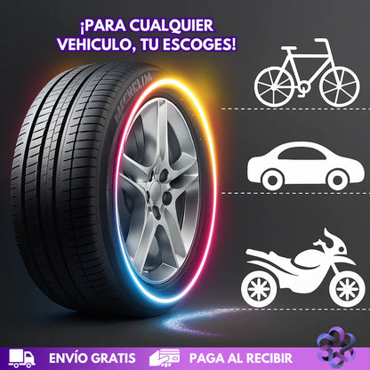NightRide Led 🚨🚘  - pack de 4 valvulas luminosas