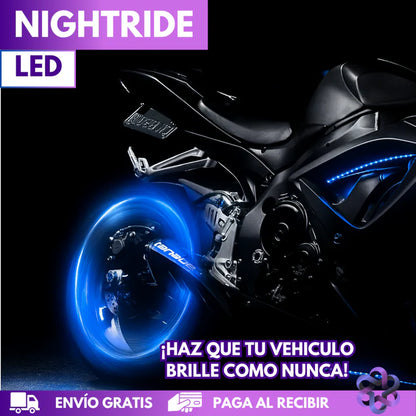 NightRide Led 🚨🚘  - pack de 4 valvulas luminosas