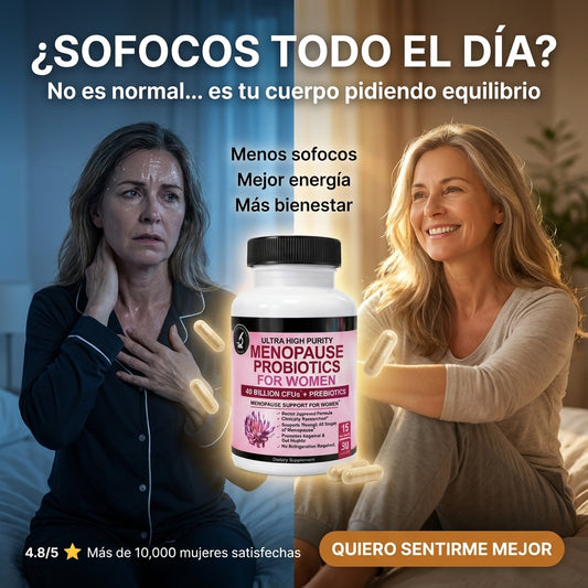 Probióticos para la Menopausia: Equilibra tu digestión, energía y bienestar femenino diario
