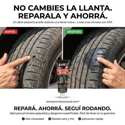 ¡No compres una llanta nueva! Repárala con KJM 🚗