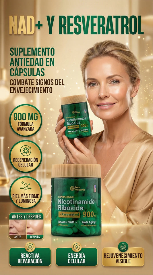 🔥 NAD+ RESVERATROL 900MG NO SON SOLO ARRUGAS… ES TU PIEL ENVEJECIENDO DESDE ADENTRO