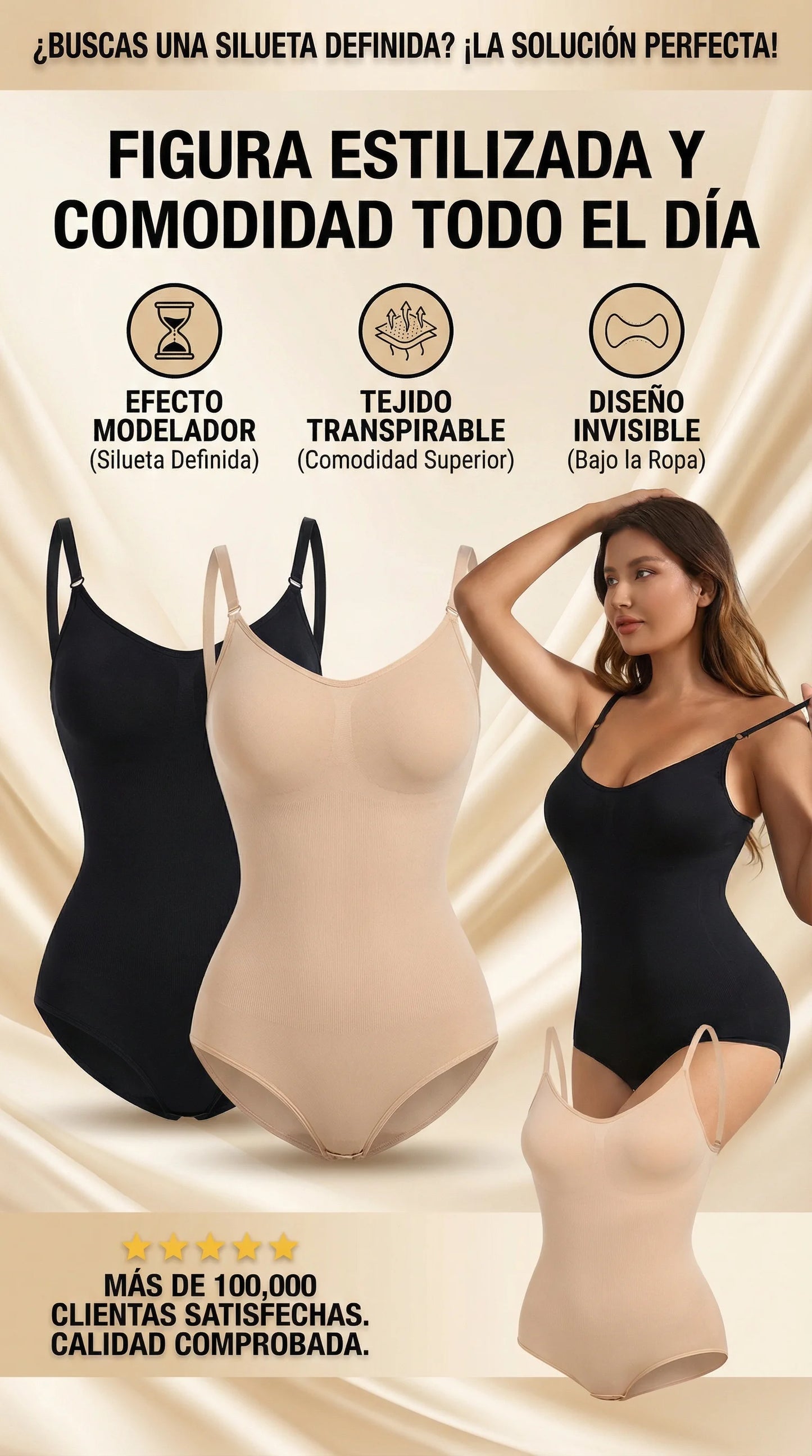🖤 Body Reductor Ultra Cómodo – Ajuste Perfecto Todo el Día